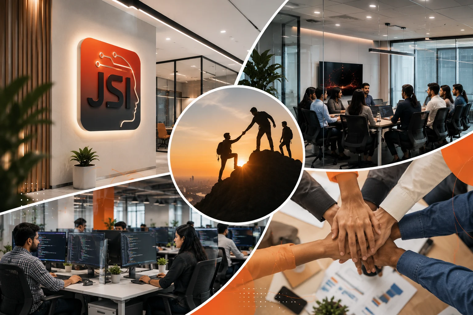 JSI Software Solutions team working on technology solutions for businesses