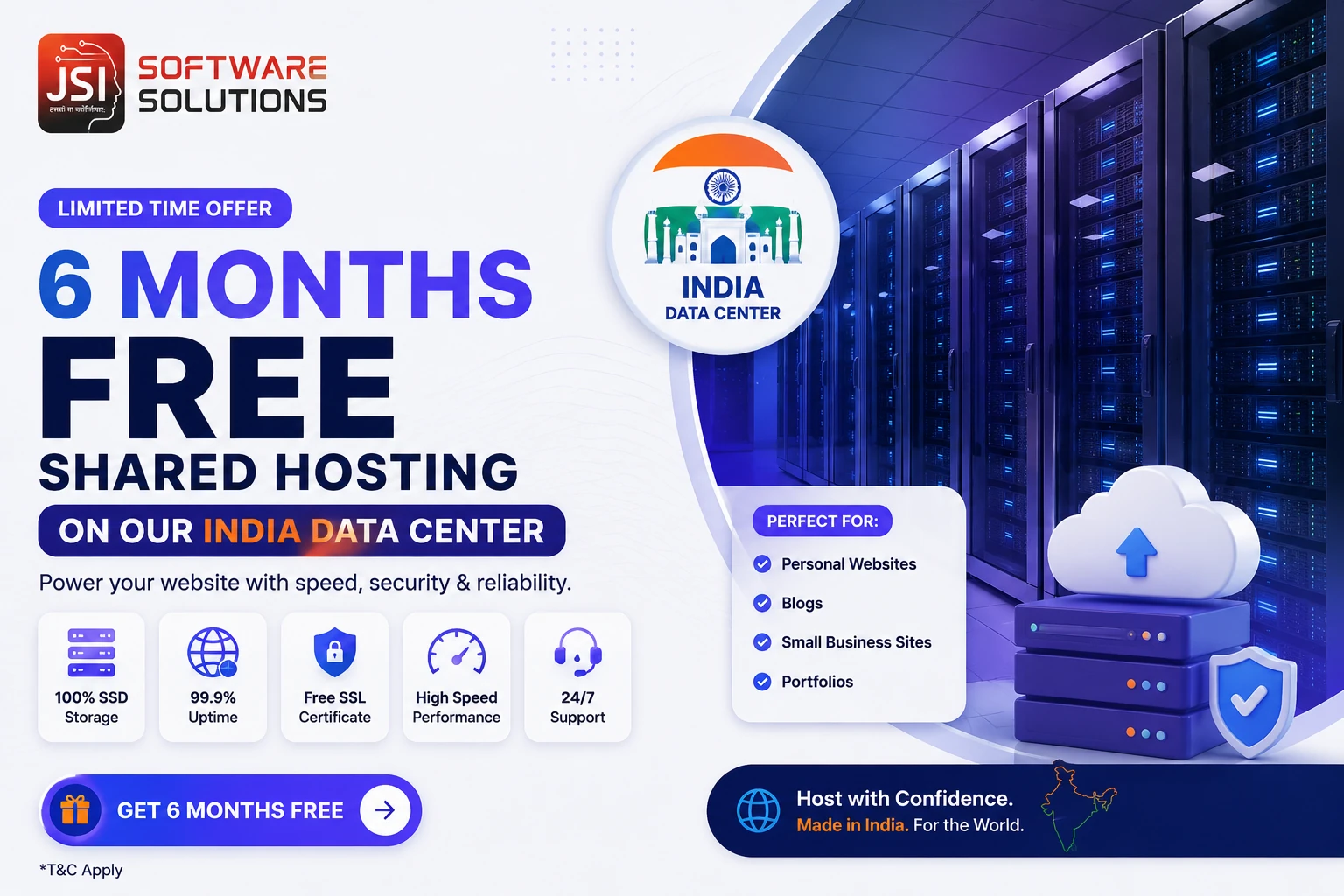 6 Months Free Hosting – JSI Software Solutions