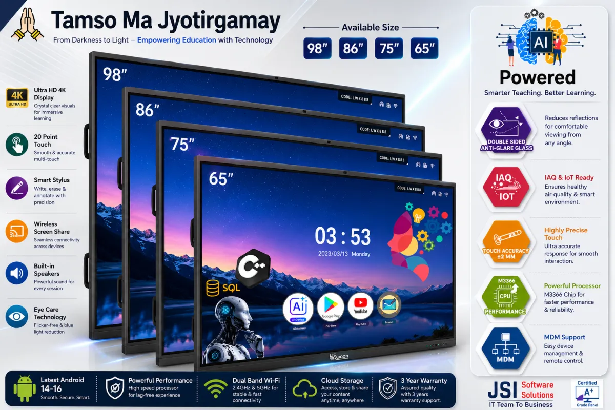 SWAN 98 and 110 Inch Ultra Large Smart Interactive Flat Panels